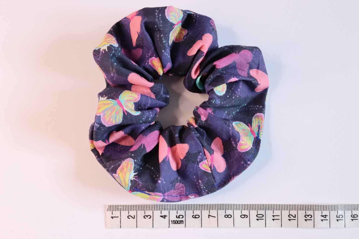 Navy Butterfly Hair Scrunchie