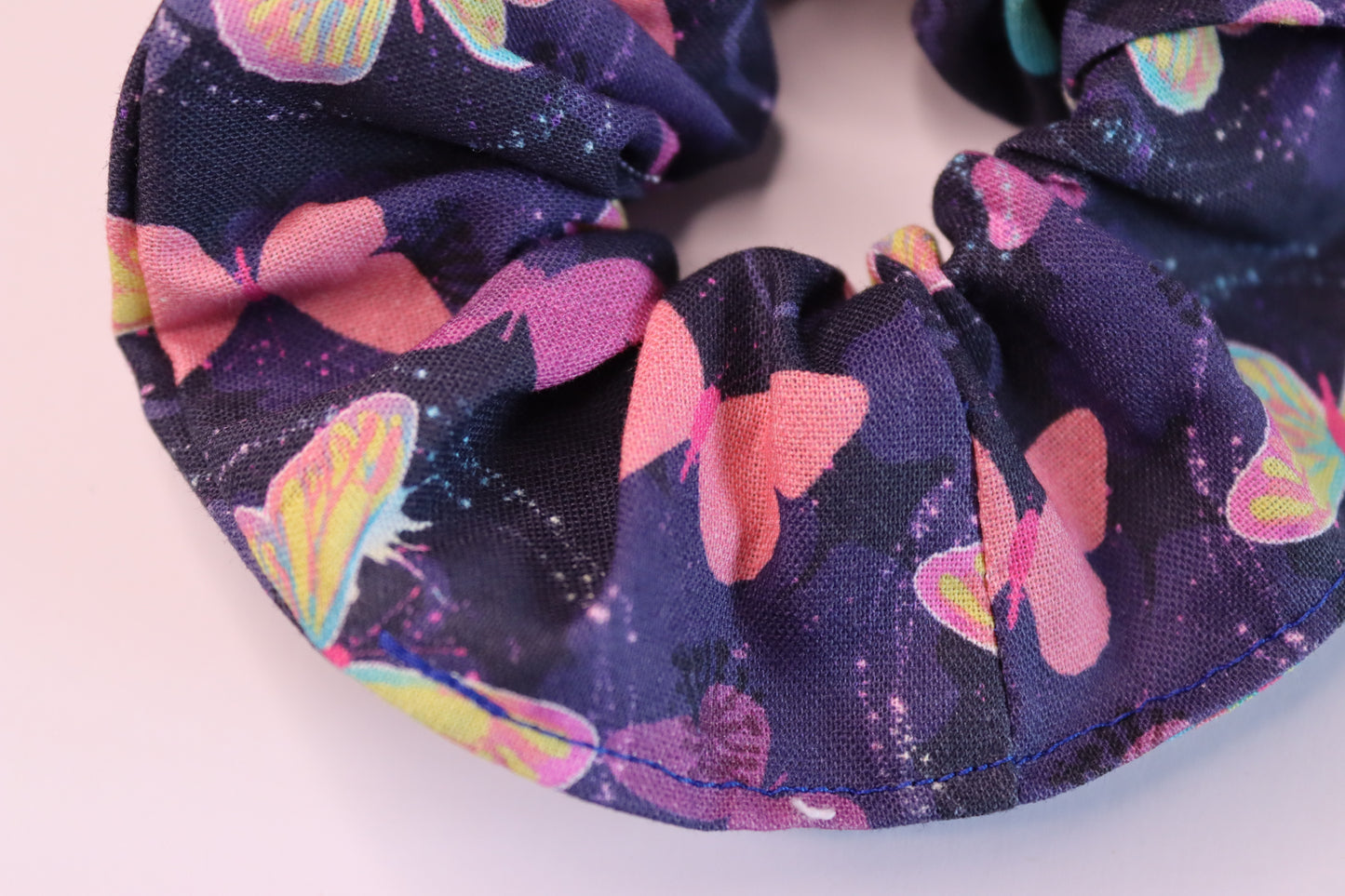 Navy Butterfly Hair Scrunchie