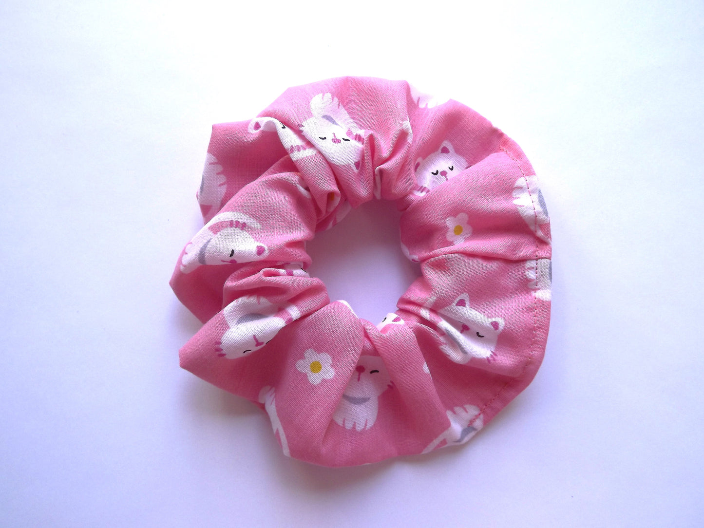 Pink Cat Hair Scrunchie