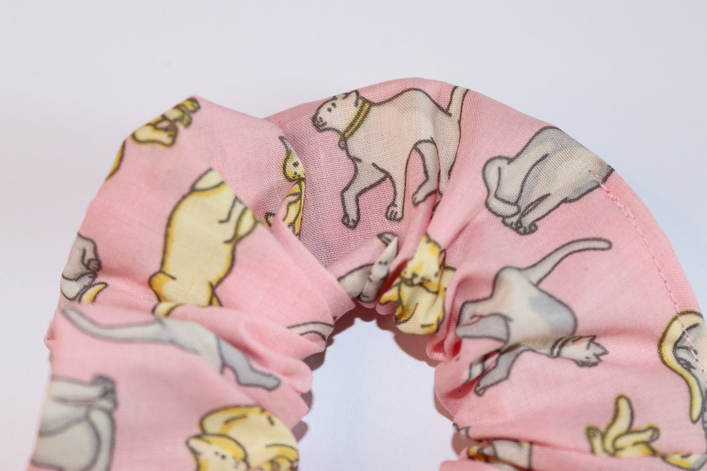 Pink Cats Hair Scrunchie