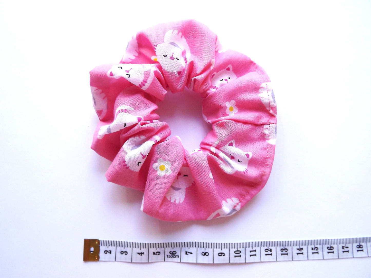 Pink Cat Hair Scrunchie