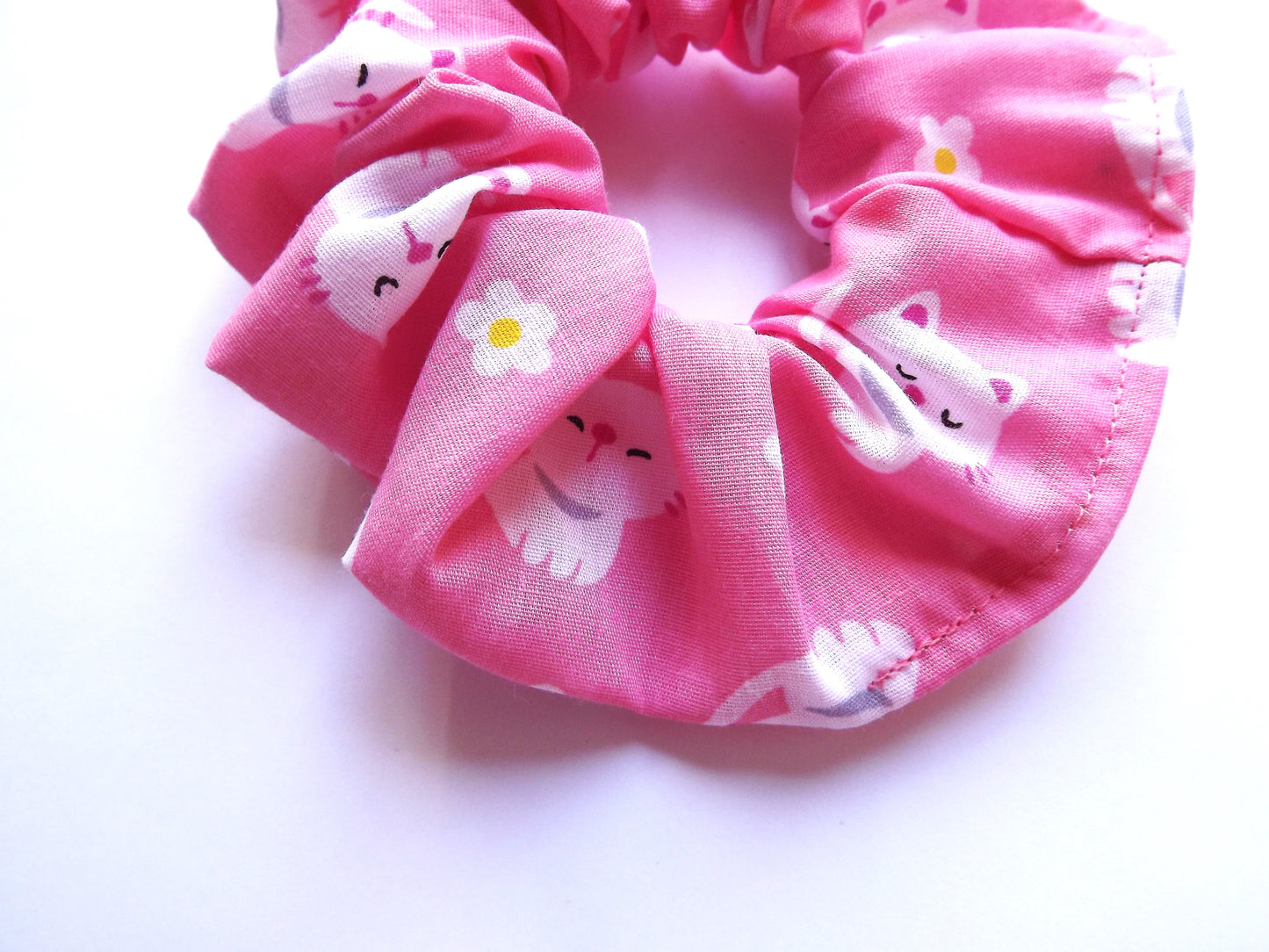 Pink Cat Hair Scrunchie