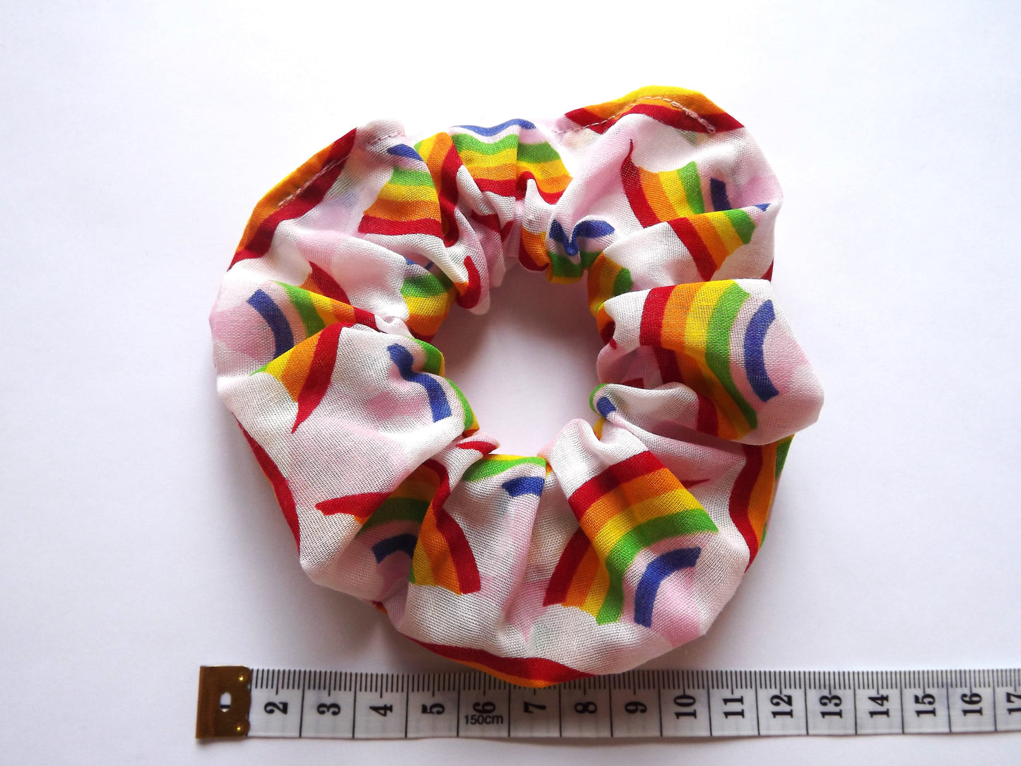 Pink Rainbow Hair Scrunchie