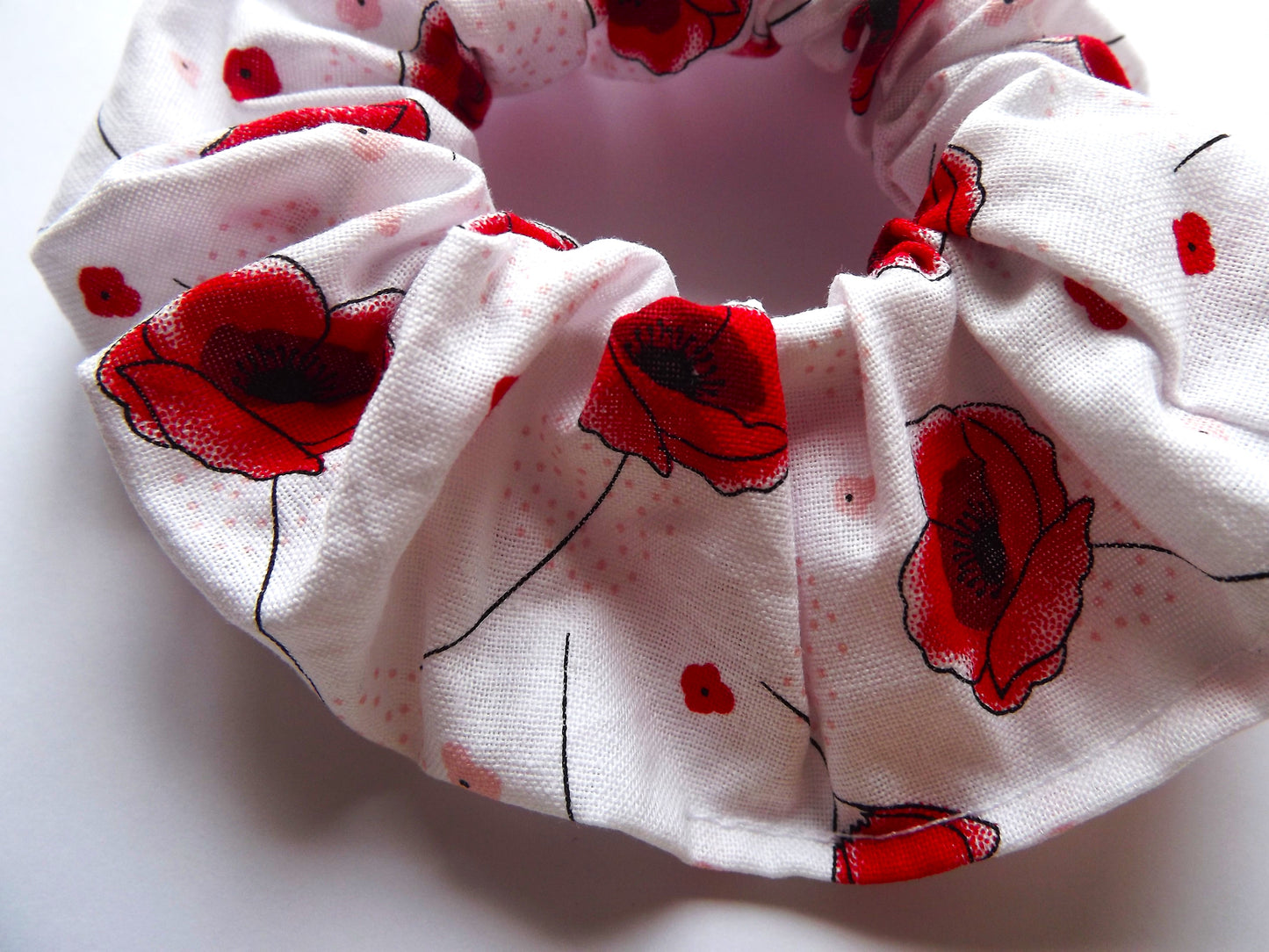 Poppy Hair Scrunchie