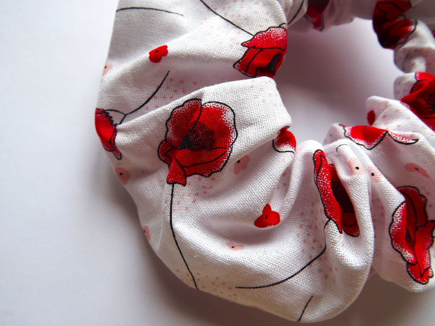 Poppy Hair Scrunchie