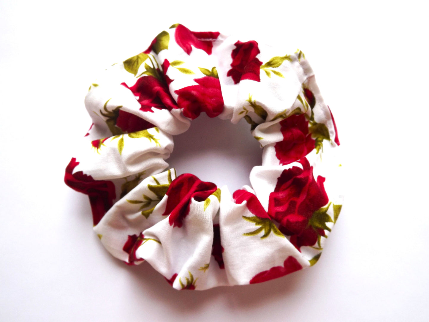 Red Rose Hair Scrunchie