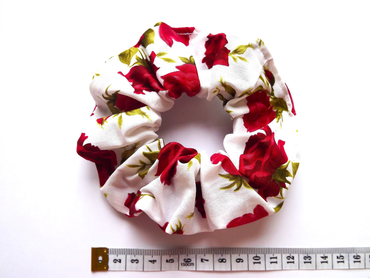 Red Rose Hair Scrunchie