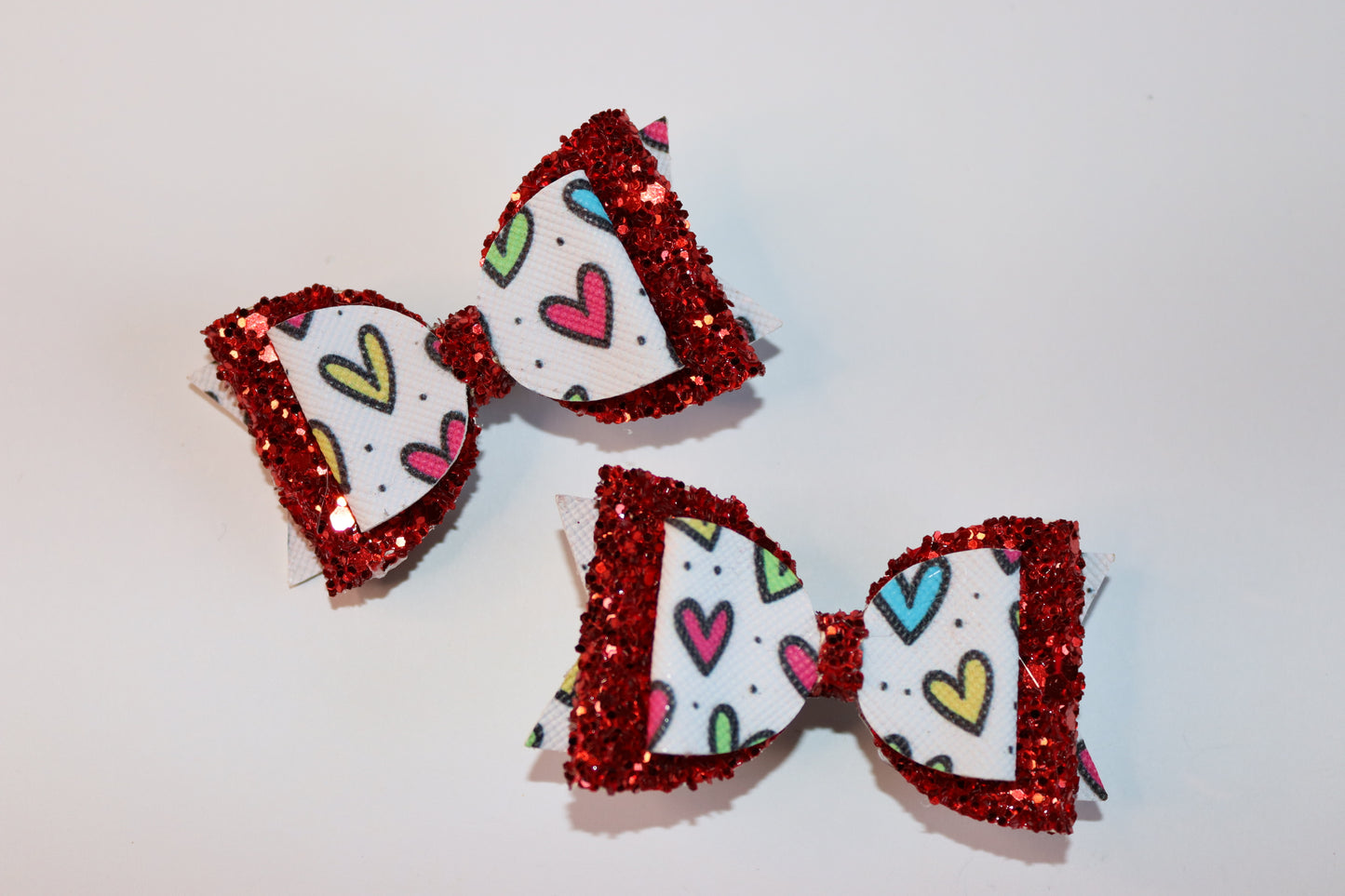 Red Heart Faux Leather Hair Bow