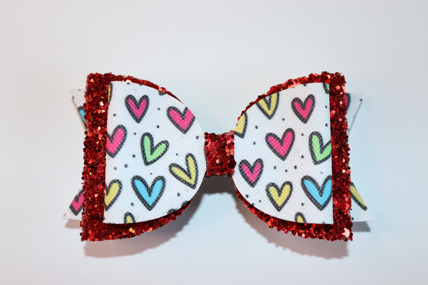 Red Heart Faux Leather Hair Bow