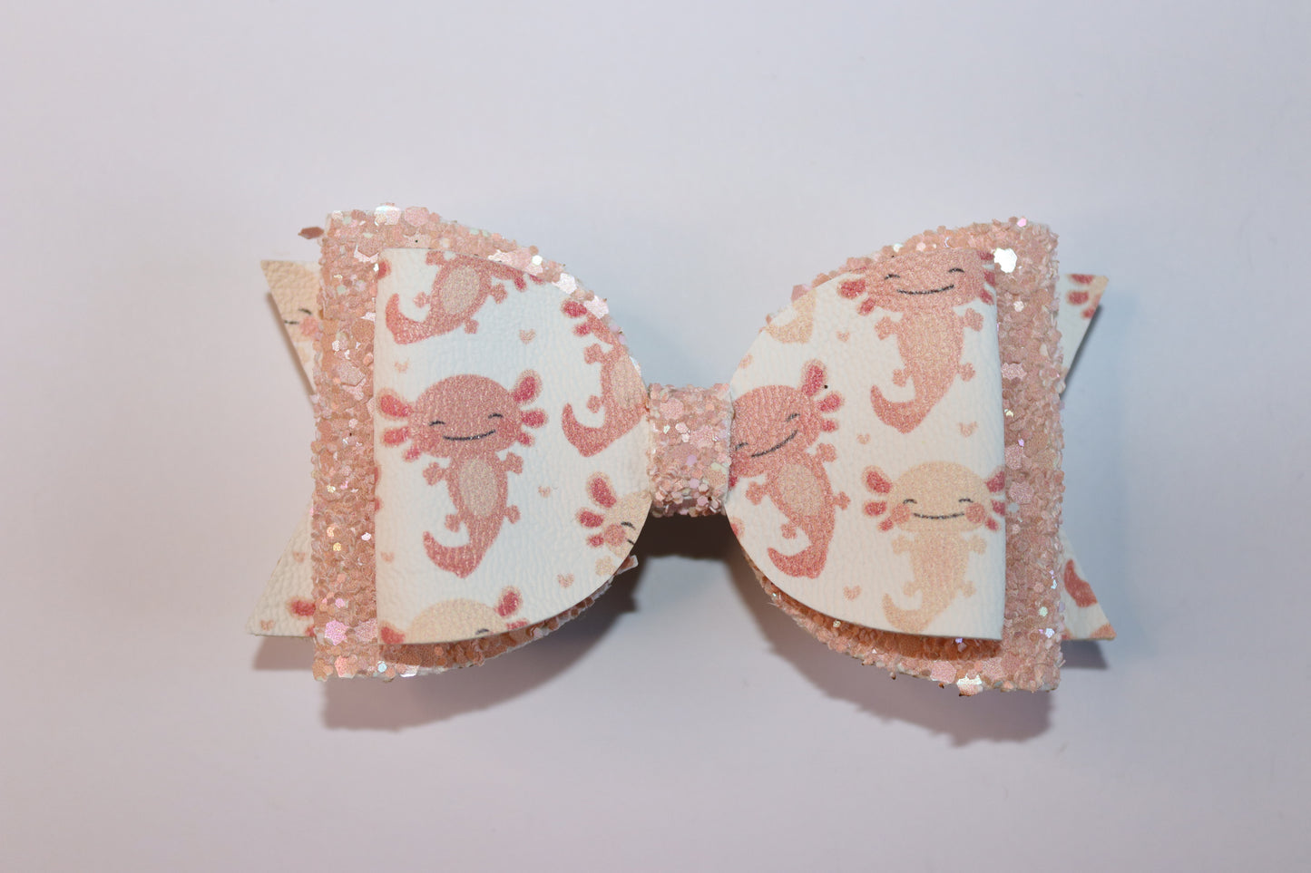 Axolotl Faux Leather Hair Bow