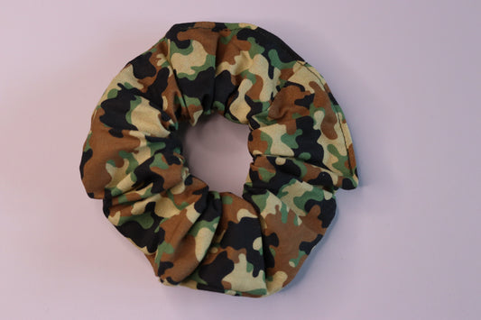 Woodland Camouflage Hair Scrunchie